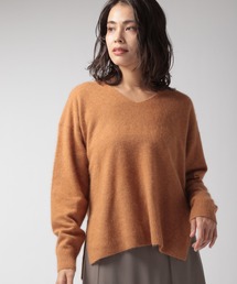 ラクーンMIX Vネックニットプルオーバー