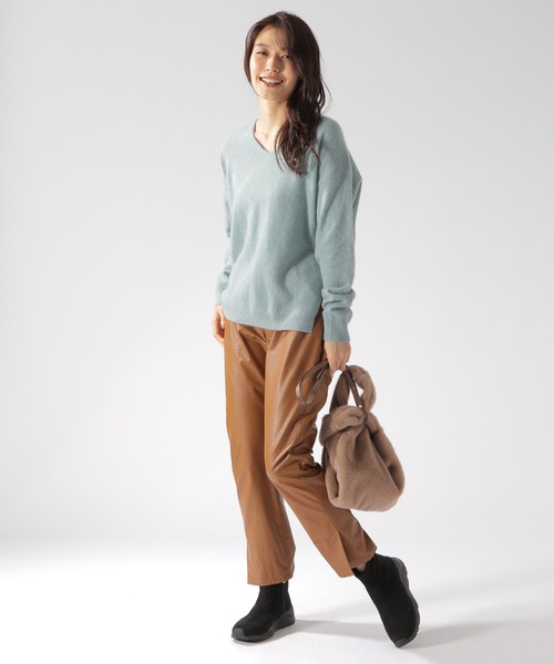 BAYFLOW（ベイフロー）の「ラクーンMIX Vネックニットプルオーバー