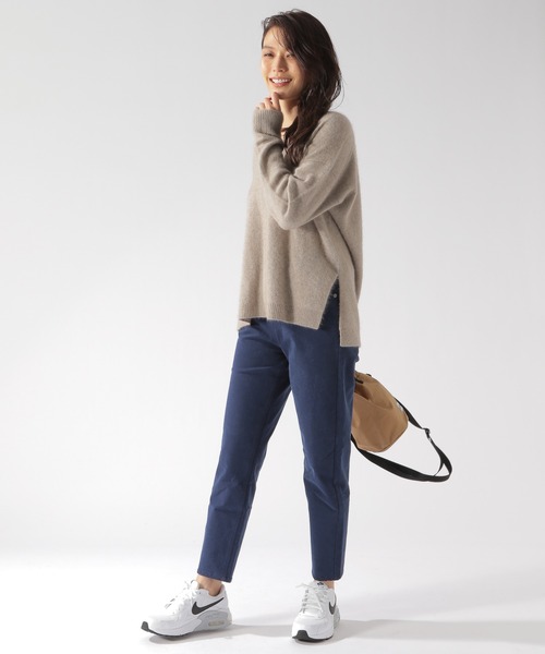 BAYFLOW（ベイフロー）の「ラクーンMIX Vネックニットプルオーバー（ニット/セーター・レディース・ライトブルー/ベージュ/パープル/マスタード/オレンジ/ネイビー・SMALL/MEDIUM）」の11枚目の写真