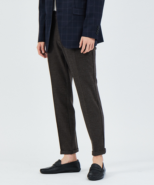 lideal（リデアル）の「LIDEAL PARTY ウール起毛 カルゼ テーパードパンツ（スラックス・メンズ・ブラウン/グレー・32/30/31/29）」の2枚目の写真