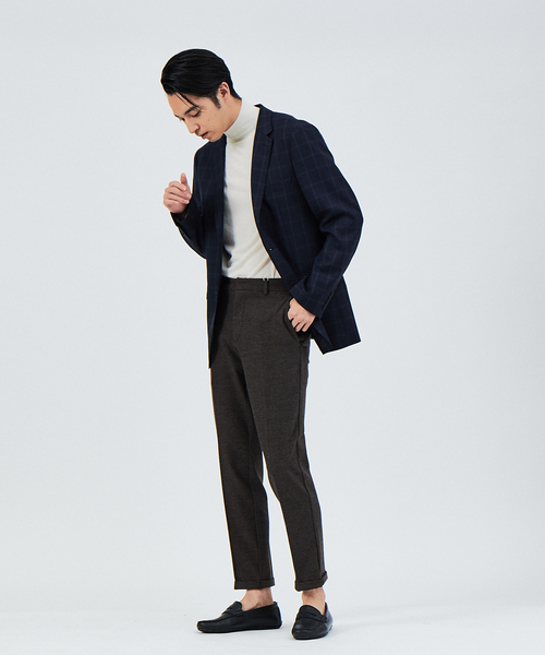 lideal（リデアル）の「LIDEAL PARTY ウール起毛 カルゼ テーパードパンツ（スラックス・メンズ・ブラウン/グレー・32/30/31/29）」の15枚目の写真