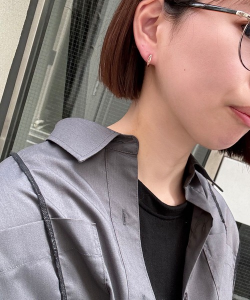 ACNE STUDIOS★クリスタルフープイヤリング Acne Studios - クリスタルフープイヤリング - シルバー