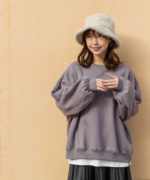 SpRay(スプレイ)の「ボアバケットハット(ハット・レディース・ブラック/アイボリー/グレイッシュベージュ・FREE)」の11枚目の写真