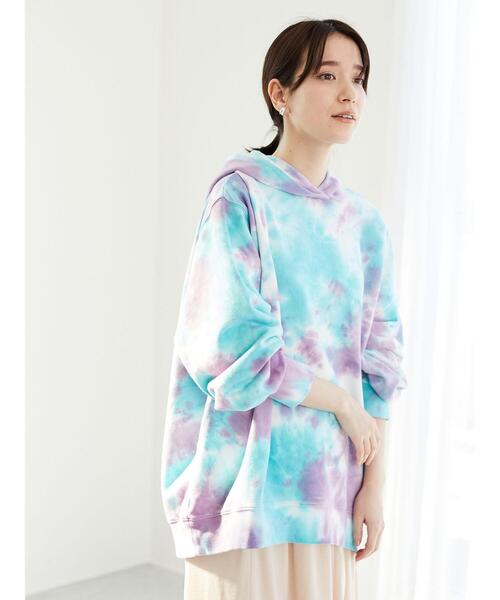 Sugar spoon（シュガースプーン）の「・SUGAR SPOON タイダイウラケパーカー＊（パーカー・レディース・ピンク/パープル/グリーン/ブルー・FREE）」の13枚目の写真