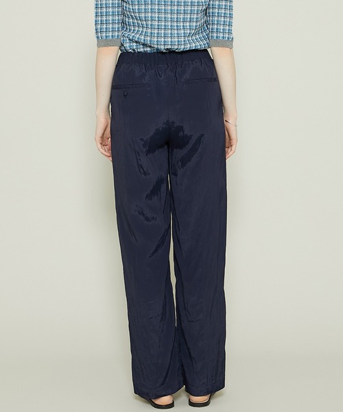 08sircus（ゼロエイトサーカス）の「【08sircus(ゼロハチサーカス）】ヴィスコースワッシャースリットイージーパンツ /S21SL-PT03（その他パンツ・レディース・ネイビー/イエロー・1/0）」の5枚目の写真