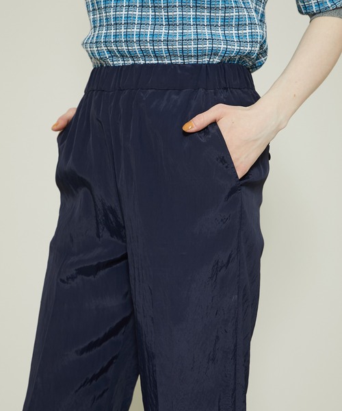 08sircus（ゼロエイトサーカス）の「【08sircus(ゼロハチサーカス）】ヴィスコースワッシャースリットイージーパンツ /S21SL-PT03（その他パンツ・レディース・ネイビー/イエロー・1/0）」の18枚目の写真