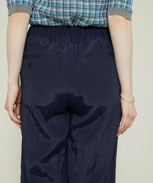 08sircus（ゼロエイトサーカス）の「【08sircus(ゼロハチサーカス）】ヴィスコースワッシャースリットイージーパンツ /S21SL-PT03（その他パンツ・レディース・ネイビー/イエロー・1/0）」の8枚目の写真