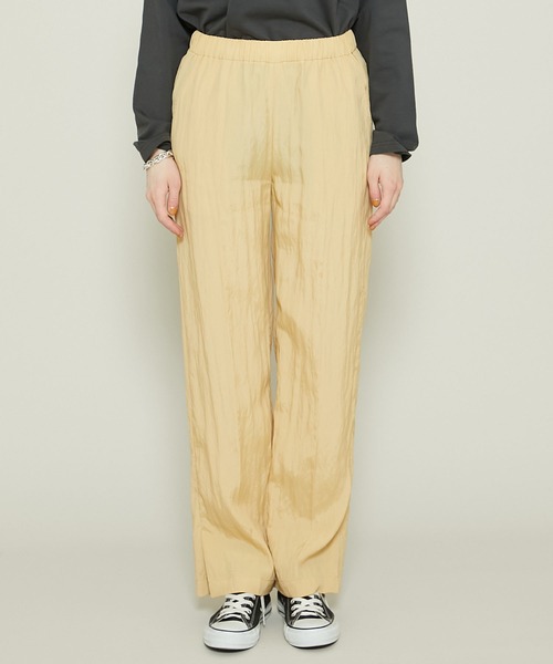 08sircus（ゼロエイトサーカス）の「【08sircus(ゼロハチサーカス）】ヴィスコースワッシャースリットイージーパンツ /S21SL-PT03（その他パンツ・レディース・ネイビー/イエロー・1/0）」の19枚目の写真
