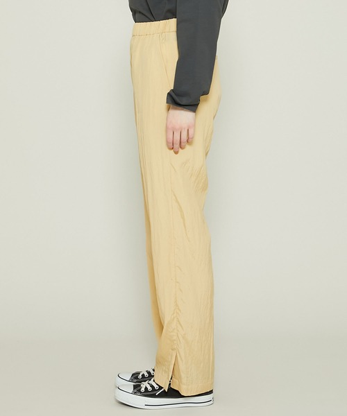 08sircus（ゼロエイトサーカス）の「【08sircus(ゼロハチサーカス）】ヴィスコースワッシャースリットイージーパンツ /S21SL-PT03（その他パンツ・レディース・ネイビー/イエロー・1/0）」の9枚目の写真