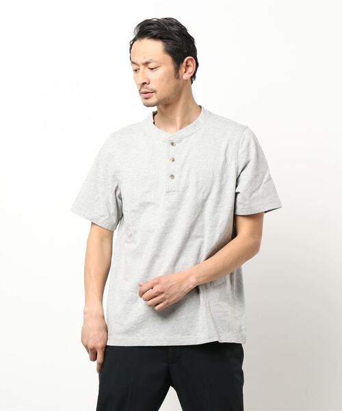 L.L.Bean（エルエルビーン）の「ケアフリー・アンシュリンカブル・ティ、半袖　ヘンリー ジャパン・フィット（Tシャツ/カットソー・メンズ・ホワイト/ブラック/ネイビー/ヘザーグレー/ネイビー系/グレイッシュブルー/ヘザーチャコール・SMALL/MEDIUM/LARGE/X-LARGE/XX-LARGE）」の17枚目の写真