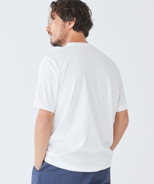 L.L.Bean（エルエルビーン）の「ケアフリー・アンシュリンカブル・ティ、半袖　ヘンリー ジャパン・フィット（Tシャツ/カットソー・メンズ・ホワイト/ブラック/ネイビー/ヘザーグレー/ネイビー系/グレイッシュブルー/ヘザーチャコール・SMALL/MEDIUM/LARGE/X-LARGE/XX-LARGE）」の21枚目の写真