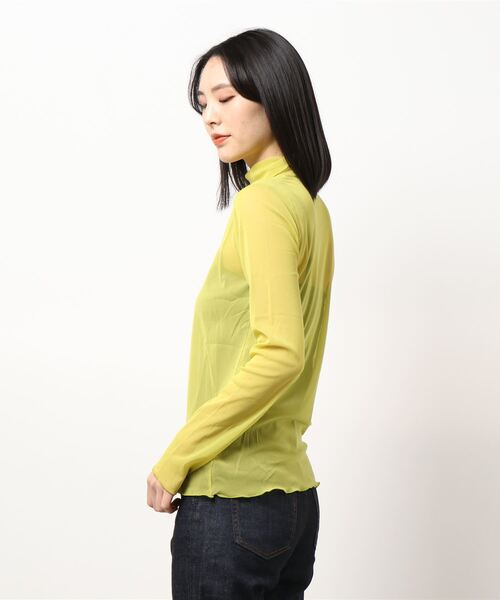 JOURNAL STANDARD（ジャーナルスタンダード）の「シアーネットハイネックプルオーバー5（Tシャツ/カットソー・レディース・ライトグレー/イエロー/アイボリー/ピンク・FREE）」の7枚目の写真