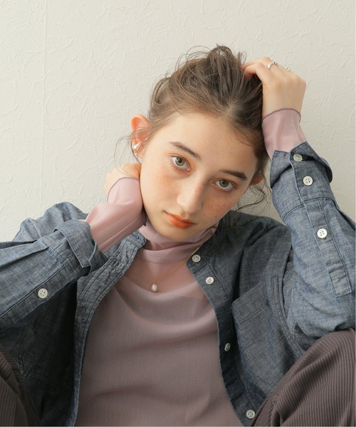 JOURNAL STANDARD（ジャーナルスタンダード）の「シアーネットハイネックプルオーバー5（Tシャツ/カットソー・レディース・ライトグレー/イエロー/アイボリー/ピンク・FREE）」の11枚目の写真