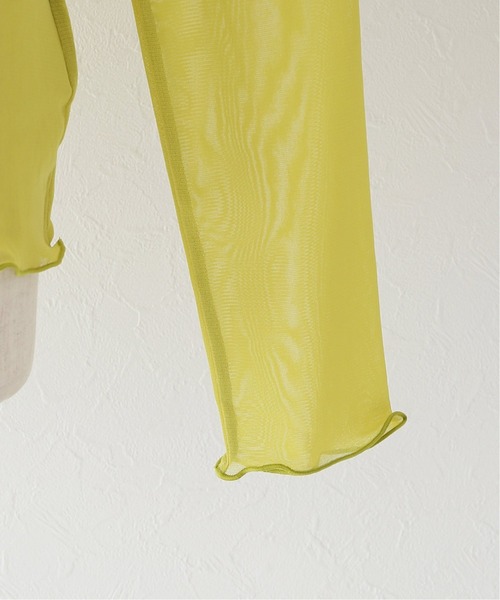 JOURNAL STANDARD（ジャーナルスタンダード）の「シアーネットハイネックプルオーバー5（Tシャツ/カットソー・レディース・ライトグレー/イエロー/アイボリー/ピンク・FREE）」の6枚目の写真