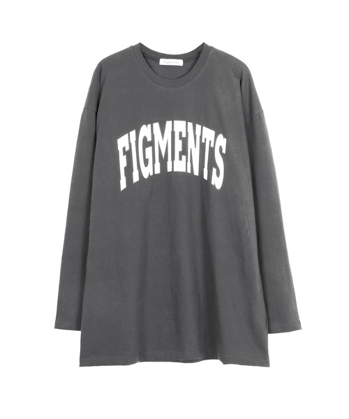 Figments(フィグメンツ)の「カレッジロゴロンT(Tシャツ/カットソー・レディース・サックスブルー/カーキ/スミクロ/ダークグリーン/ブラック/ブルー系その他・FREE)」の16枚目の写真