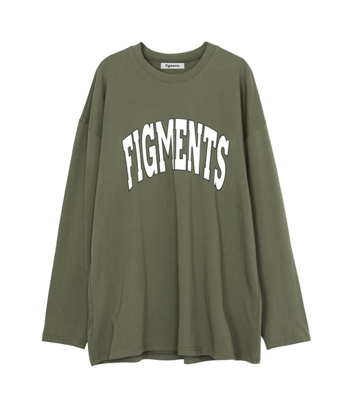 Figments(フィグメンツ)の「カレッジロゴロンT(Tシャツ/カットソー・レディース・サックスブルー/カーキ/スミクロ/ダークグリーン/ブラック/ブルー系その他・FREE)」の18枚目の写真