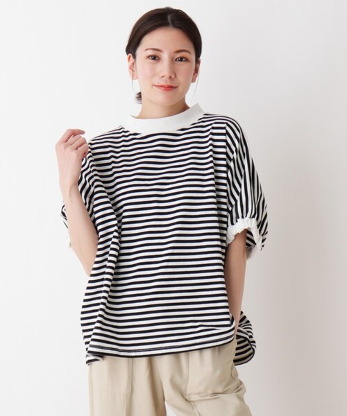 SHOO・LA・RUE（シューラルー）の「◆プチハイネックプルオーバー（Tシャツ/カットソー・レディース・ブラック/イエロー/ライトパープル/ホワイト系/ブラック系2/ネイビー系6・00）」の9枚目の写真