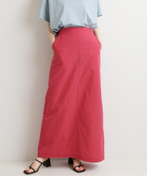 IENA(イエナ)の「ナイロンコットントラペーズスカート◆(スカート・レディース・ネイビー/カーキ/レッド/サックスブルー・36/34/40/38)」の14枚目の写真