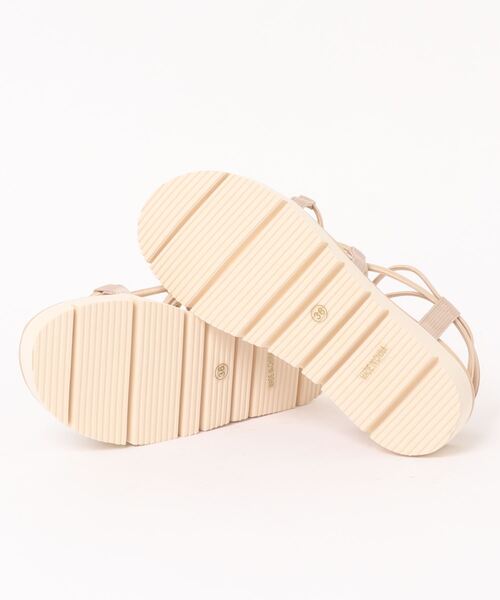 MOHI（モヒ）の「MOHI / 2492-2 / ゴムヒモスニーカーサンダル（サンダル・レディース・ダークグリーン/ブラック/アイボリー・36/39/37/40/38）」の4枚目の写真