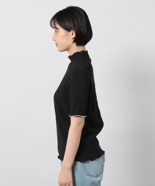 PAGEBOY(ページボーイ)の「ヨウリュウメローハイネックプルオーバー(Tシャツ/カットソー・レディース・オフホワイト/ブラック/グレイッシュベージュ・FREE)」の12枚目の写真