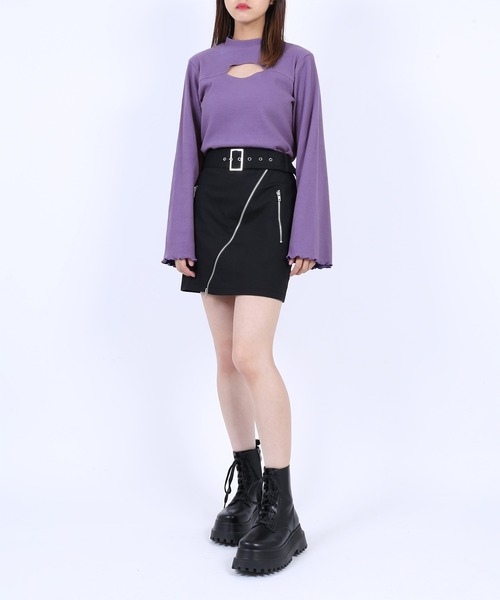 PUNYUS（プニュズ）の「ZIPミニスカート（スカート・レディース・ブラック・2/1/3/4）」の18枚目の写真