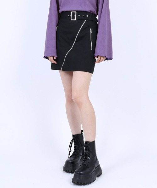PUNYUS（プニュズ）の「ZIPミニスカート（スカート・レディース・ブラック・2/1/3/4）」の19枚目の写真