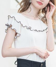 MAJESTIC LEGON | パイピングレディトップス(Tシャツ/カットソー)