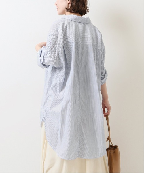 Spick & Span（スピックアンドスパン）の「ボイルストライプロングルーズシャツ◆（シャツ/ブラウス・レディース・ブラウン/ラベンダー/ブルー系その他・FREE）」の5枚目の写真