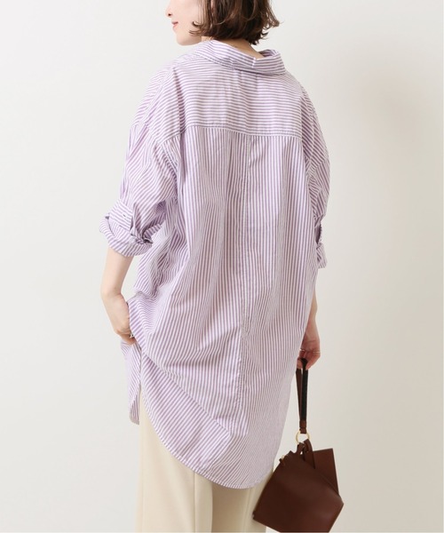Spick & Span（スピックアンドスパン）の「ボイルストライプロングルーズシャツ◆（シャツ/ブラウス・レディース・ブラウン/ラベンダー/ブルー系その他・FREE）」の18枚目の写真