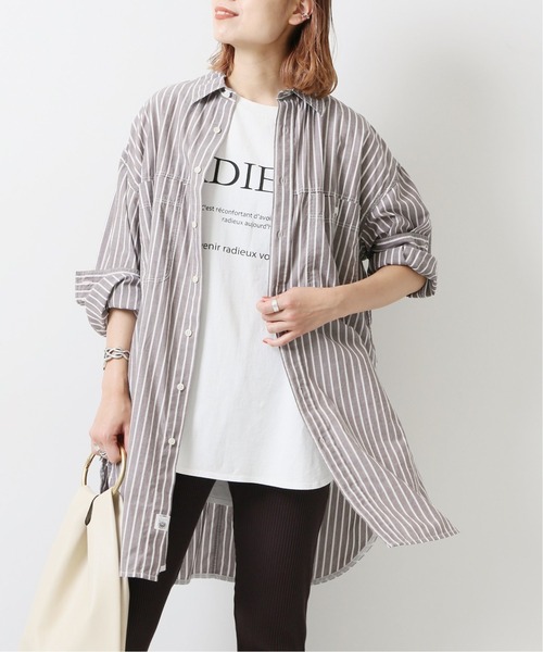 Spick & Span - ボイルストライプロングルーズシャツ Spick & Span（スピックアンドスパン）の「ボイルストライプ