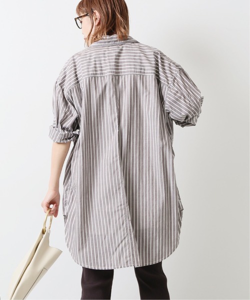 Spick & Span（スピックアンドスパン）の「ボイルストライプロングルーズシャツ◆（シャツ/ブラウス・レディース・ブラウン/ラベンダー/ブルー系その他・FREE）」の16枚目の写真