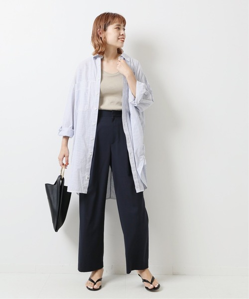 Spick & Span（スピックアンドスパン）の「ボイルストライプロングルーズシャツ◆（シャツ/ブラウス・レディース・ブラウン/ラベンダー/ブルー系その他・FREE）」の11枚目の写真