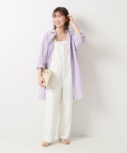 Spick & Span（スピックアンドスパン）の「ボイルストライプロングルーズシャツ◆（シャツ/ブラウス・レディース・ブラウン/ラベンダー/ブルー系その他・FREE）」の13枚目の写真