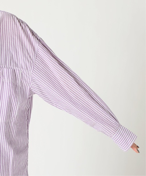 Spick & Span（スピックアンドスパン）の「ボイルストライプロングルーズシャツ◆（シャツ/ブラウス・レディース・ブラウン/ラベンダー/ブルー系その他・FREE）」の8枚目の写真