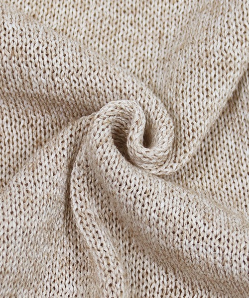 vingtrois（バントロア）の「【Vingtrois】リネンブレンドテープヤーン配色フリンジチュニックカフタンワンピース（ワンピース・レディース・ライトグレー/ベージュ・M）」の19枚目の写真