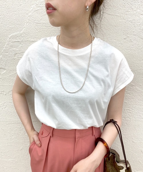 SHENERY（シーナリー）の「オーガニックコットンノースリーブ（タンクトップ・レディース・チャコールグレー/ブラック/オフホワイト/イエロー・FREE）」の5枚目の写真