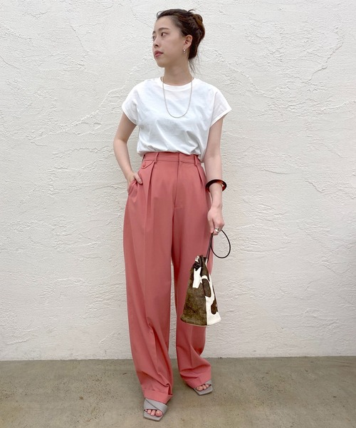 SHENERY（シーナリー）の「オーガニックコットンノースリーブ（タンクトップ・レディース・チャコールグレー/ブラック/オフホワイト/イエロー・FREE）」の15枚目の写真