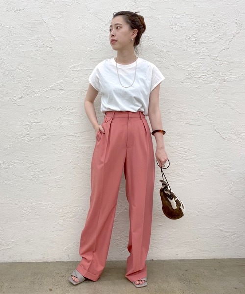 SHENERY（シーナリー）の「オーガニックコットンノースリーブ（タンクトップ・レディース・チャコールグレー/ブラック/オフホワイト/イエロー・FREE）」の16枚目の写真