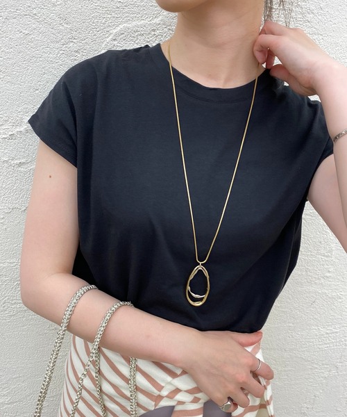 SHENERY（シーナリー）の「オーガニックコットンノースリーブ（タンクトップ・レディース・チャコールグレー/ブラック/オフホワイト/イエロー・FREE）」の9枚目の写真