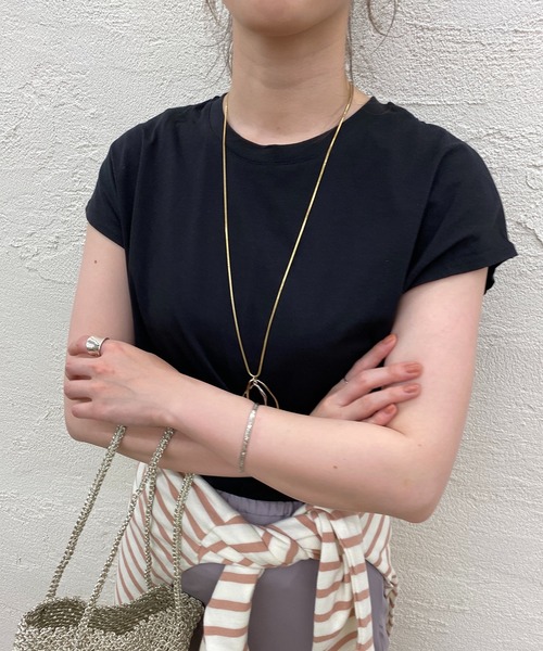 SHENERY（シーナリー）の「オーガニックコットンノースリーブ（タンクトップ・レディース・チャコールグレー/ブラック/オフホワイト/イエロー・FREE）」の10枚目の写真