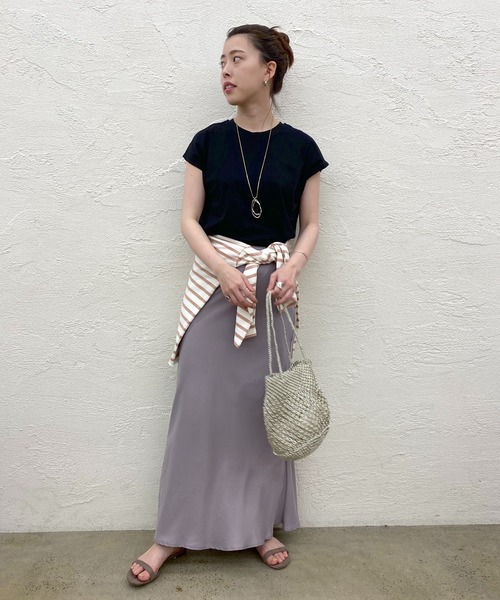 SHENERY（シーナリー）の「オーガニックコットンノースリーブ（タンクトップ・レディース・チャコールグレー/ブラック/オフホワイト/イエロー・FREE）」の19枚目の写真