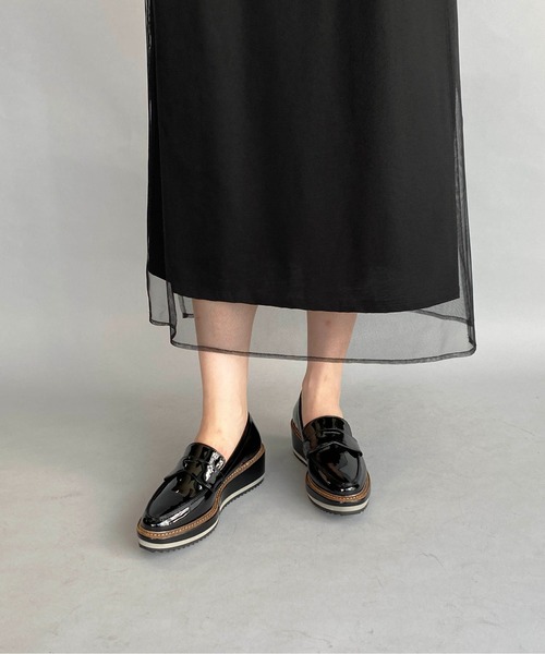 EVOL（イーボル）の「プラットフォームローファー（ローファー・レディース・ブラック・S/M/L）」の4枚目の写真