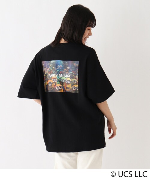 MINIONS（ミニオンズ）の「◆MINION ミニオン / バックプリント  コットン半袖Tシャツ（Tシャツ/カットソー・レディース・アイボリー/ブラック/ベージュ・99）」の3枚目の写真