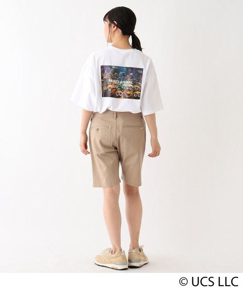 MINIONS（ミニオンズ）の「◆MINION ミニオン / バックプリント  コットン半袖Tシャツ（Tシャツ/カットソー・レディース・アイボリー/ブラック/ベージュ・99）」の10枚目の写真