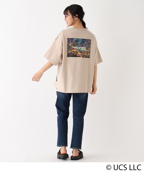 MINIONS（ミニオンズ）の「◆MINION ミニオン / バックプリント  コットン半袖Tシャツ（Tシャツ/カットソー・レディース・アイボリー/ブラック/ベージュ・99）」の13枚目の写真