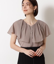 N.(N. Natural Beauty Basic) | ◆コットンシフォンケープブラウス(シャツ/ブラウス)