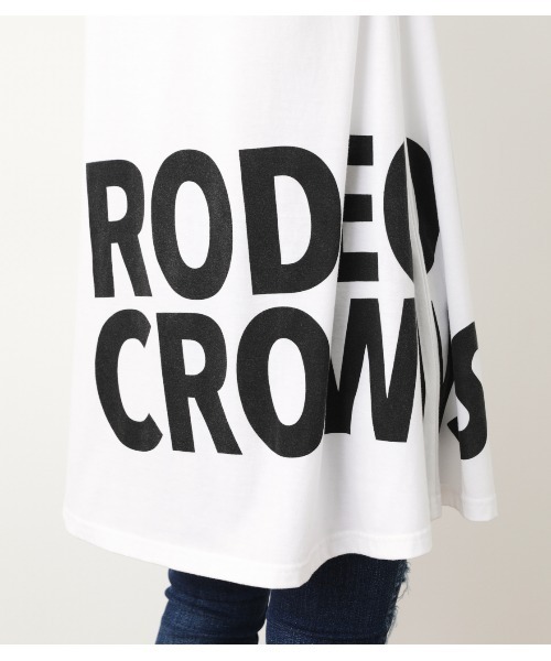 RODEO CROWNS WIDE BOWL（ロデオクラウンズワイドボウル）の「ビッグロゴタンクワンピース（ワンピース・レディース・ホワイト/ブラック/ベージュ・FREE）」の12枚目の写真