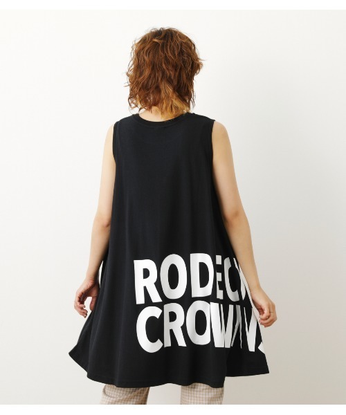 RODEO CROWNS WIDE BOWL（ロデオクラウンズワイドボウル）の「ビッグロゴタンクワンピース（ワンピース・レディース・ホワイト/ブラック/ベージュ・FREE）」の15枚目の写真