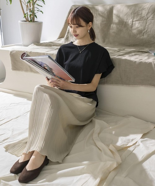 ITEMS URBANRESEARCH（アイテムズ アーバンリサーチ）の「プリーツタイトスカート（スカート・レディース・ピンクベージュ/ブラック/ベージュ・FREE）」の14枚目の写真