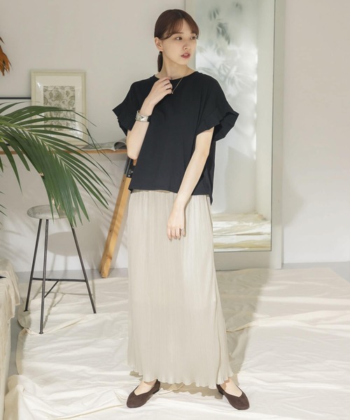 ITEMS URBANRESEARCH（アイテムズ アーバンリサーチ）の「プリーツタイトスカート（スカート・レディース・ピンクベージュ/ブラック/ベージュ・FREE）」の16枚目の写真